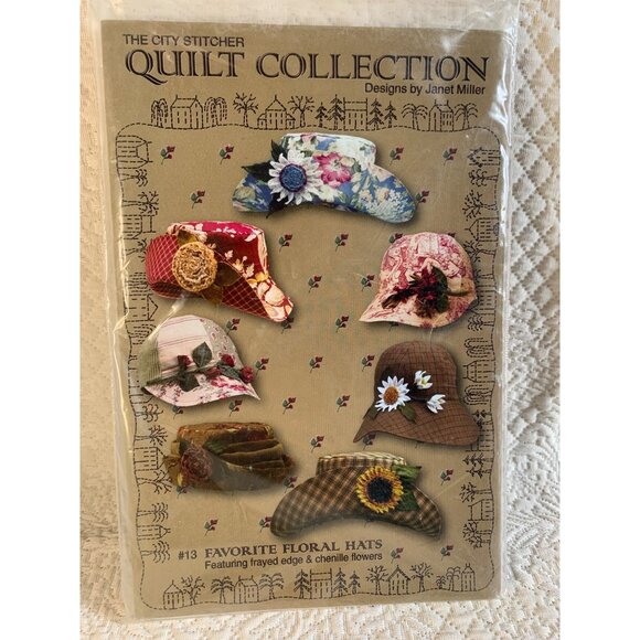 The City Stitcher Favorite Floral Hats Pattern #13 - uncut - Picture 4 of 9